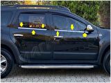WOC Chrome Dacia Duster Krom Cam Çıtası 2010-2017 4 Parça Paslanmaz Çelik
