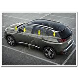 WOC Chrome Peugeot 3008 Krom Cam Çıtası 2016 Sonrası 8 Parça Paslanmaz Çelik