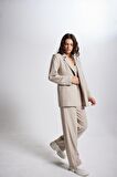 Markano Striped Blazer Ceket Bej