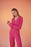 Markano Comfy Crop Gömlek Pembe