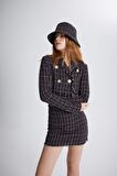 Markano Tweed Ceket Siyah