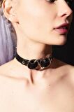 Markano Orta Kısmı Çift Halka İle Yapılmı Deri Harness Kadın Aksesuarı 