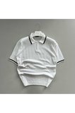 Erkek Fermuarlı Polo Yaka Örme Triko T-shirt
