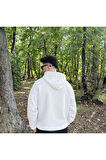 Erkek 3 İplik Basic Oversize Geniş Kesim Kanguru Cepli Kapüşonlu Sweatshirt