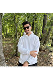 Erkek 3 İplik Basic Oversize Geniş Kesim Kanguru Cepli Kapüşonlu Sweatshirt