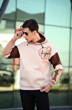 Miron High Nakışlı Oversize Sweatshirt - Bej