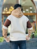 Miron High Nakışlı Oversize Sweatshirt - Bej