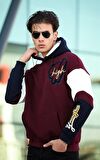 Miron High Nakışlı Oversize Sweatshirt - Bordo