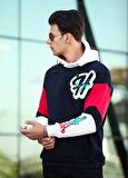 Miron High Nakışlı Oversize Sweatshirt - Lacivert
