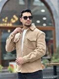 Miron Kamel Kıvırcık Dokulu Kumaş Gömlek Yaka Cepli Regular Fit Ceket