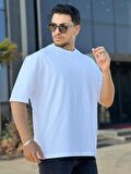 Miron Beyaz Unisex Basic Bisiklet Yaka Oversize Bol Kesim Tişört