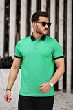 Miron Yeşil Basic Pike Kumaş Polo Yaka Kısa Kollu Tişört- 2433