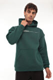 Miron Nefti Sırt Şeritli Kapüşonlu Üç İplik Oversize Sweatshirt-2437 