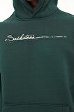 Miron Nefti Sırt Şeritli Kapüşonlu Üç İplik Oversize Sweatshirt-2437 