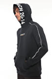 Miron Lacivert Kapüşon Baskılı Üç İplik Oversize Sweatshirt- 2440