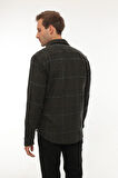 Miron Haki Desenli Regular Fit Oduncu Gömleği- 2451