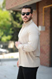 Miron Bej Düz Uzun Kollu Regular Fit Gömlek- 2526
