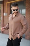 Miron Kahverengi Düz Uzun Kollu Regular Fit Gömlek- 2526