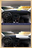 Mercedes S Class W 220 1998-2005 İçin Uygun Torpido Koruma Halısı Siyah Kenar Renk Mavi