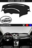 Mercedes E Class 1985-1995 İçin Uygun Torpido Koruma Halısı Siyah Kenar Renk Siyah