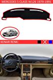 Mercedes Vito W447 2014-2021 İçin Uygun Torpido Koruma Halısı Siyah Kenar Renk Kırmızı