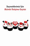 Kapaklı Cupcake Saklama Kutusu | Kalpli Özel Tasarım Dekoratif Kutu | Hediye & Takı Saklama Kabı