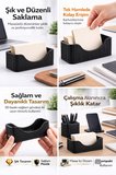 Şık Siyah Kartvizitlik – 3D Baskı Masaüstü Kartvizit Tutucu Organizer | Ofis & Masa Düzenleyici