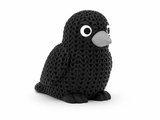 🐦🧶 Örgü Dokulu Dekoratif Siyah Kuş Figürü Modern Masa Süsü Ev Ofis Dekoru Raf Kitaplık Dekorasyonu