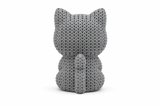 🐱❤️🧶 Örgü Dokulu Dekoratif Kalpli Kedi Figürü Modern Masa Süsü Ev Ofis Dekoru Kitaplık Dekorasyon