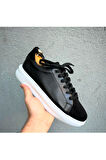 SİYAH ERKEK %100 HAKİKİ DERİ HAKİKİ SÜET  SNEAKER  RAHAT GÜNLÜK AYAKKABI 009002 SNEAKER