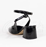 Mergenshoes Mf300 Siyah Bilek Bantlı Kadın Topuklu Ayakkabı