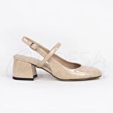 Mergenshoes Mf301 Ten Üstten Bantlı Kadın Topuklu Ayakkabı
