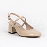 Mergenshoes Mf301 Ten Üstten Bantlı Kadın Topuklu Ayakkabı