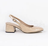 Mergenshoes Mf302 Ten Düz Kadın 6 Cm Topuklu Ayakkabı