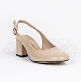 Mergenshoes Mf302 Ten Düz Kadın 6 Cm Topuklu Ayakkabı