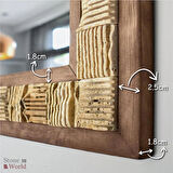 Scratch Mistik Traverten Dekoratif Ayna – 40×50 cm