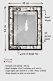 Wicker Mistik Traverten Dekoratif Ayna – 48×63 cm