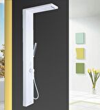 SAM BANYO NİAGARA WHİTE STYLE DUŞ PANELİ, MASAJLI DUŞ SETİ, DİKEY JAKUZİ, ROBOT DUŞ