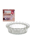 Bubbles Yuvarlak Cam Kristal Lüks Küllük - Kül Tablası - Yuvarlak Kül Tabağı 13 Cm