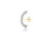 14 Ayar Sarı-Beyaz Altın Earcuff Küpe