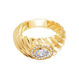 14 Ayar Sarı Altın Trend Yüzük