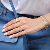 14 Ayar Sarı Altın Trend Yüzük