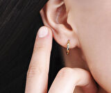 14 Ayar Sarı Altın Halka Küpe