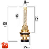 Aletçantam Ankastre Salmastra Geniş Tip 3/4 Stop Valf 9.5 CM