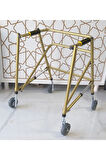 Çocuk Dört Tekerlekli, Frenli, Katlanabilir, Boy Ayarlı Ters Walker - Yürüteç Büyük Boy(66 - 83 Cm)