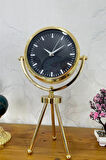 45 X 26 Cm Mini Tripod Metal Gold Masa Saati