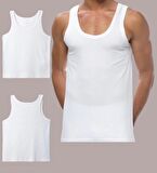 2 ADET ERKEK % 100 PAMUK ASKILI KLASİK ATLET