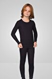 Erkek Çocuk Siyah Termal Uzun Kollu Takım