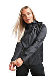 Essential Running Full-Zip Hoodie Siyah Kadın Koşu Ceketi ve Yağmurluk