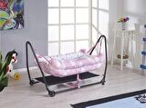 Rumiki Lüks Kolay Kurulumlu Pratik Sallanır Bebek Hamak Beşik Pembe Bebeciden